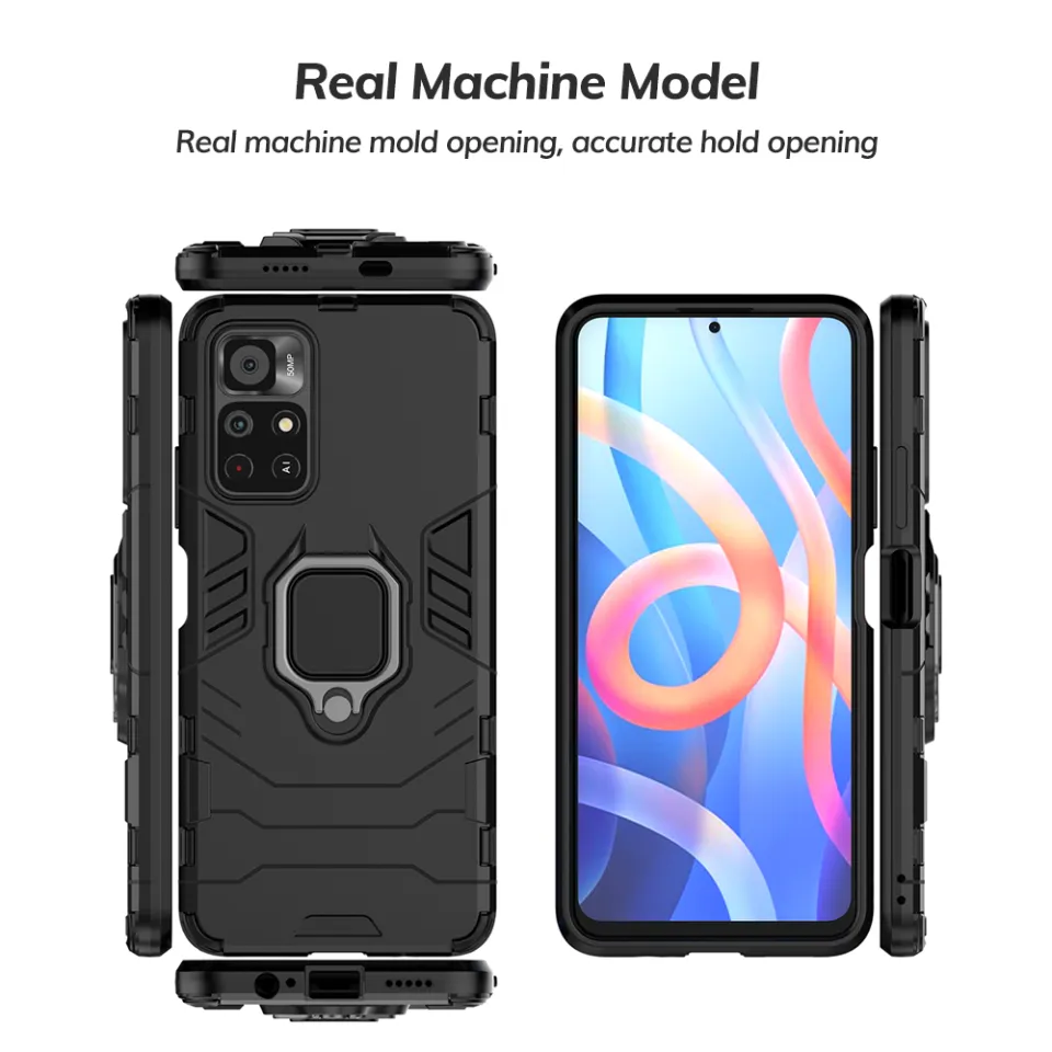 For Xiaomi Poco M6 Pro 5G Case Anti-knock Armor Magnetic Suction Stand Full  Back Cover For Poco M6 Pro 5G Case For Poco M6 Pro