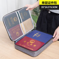 Large Capacity Multi-Layer Document Tickets Business Storage Bag Certificate File Organizer Case Home Travel Passport Briefcase