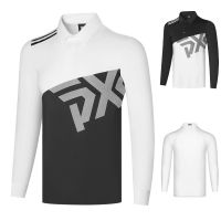 ★New★ [PXG] เสื้อโปโลแขนยาว ระบายอากาศ แบบแห้งเร็ว เหมาะกับฤดูใบไม้ร่วง สําหรับผู้ชาย