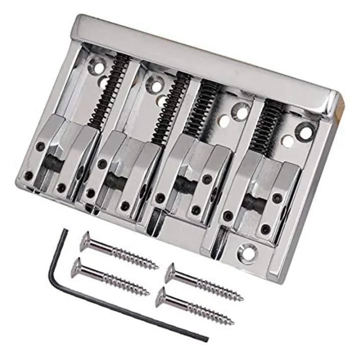 4String Electric Bass Bridge HighEnd Roller Saddles Bridge Tailpieces