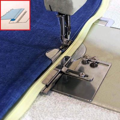 Upper Zipper Hemming Attachment For Industrial Sewing Machine Zipper Installation Positioner Machine Accessorie Lap Seam Folder