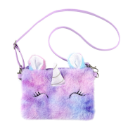 Cute Unicorn Plush Kids Bag Shiny Sequins Mini Handbag Girls School Travel