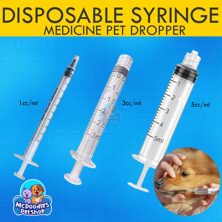 Disposable Syringe Medicine Dropper for Pets 1cc 2cc 3cc Lazada PH