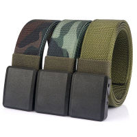 125CM Camouflage Tactical Mens Belt Military Canvas Belt Automatic Buckle Nylon Belt Fashion Casual Versatile Style Belt Men