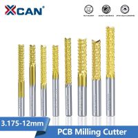 XCAN PCB Corn End Mill 3.175mm-12mm Shank Milling Cutter ไทเทเนียมเคลือบ CNC Router Bits Milling Bit Carbide End Mill