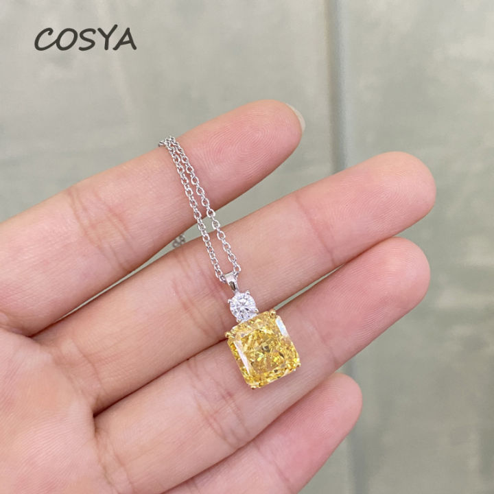 cosya-925-sterling-silver-yellow-citrine-ice-cut-9-10mm-classic-created-diamond-pendant-necklace-for-women-fine-jewelry-gifts