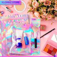 KLOMKZ 200 Pack 4x6นิ้ว ถุงปิดผนึกสำหรับขนม สี่เหลี่ยมมุมฉาก มีหน้าต่างด้านหน้าและซิป กระเป๋าโฮโลแกรม แบบพกพาได้ เงินสีเงิน ถุงฟอยล์ไมลาร์ ตัวอย่างธุรกิจ