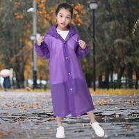 Rain Cape Durable Button Closure Comfortable Kids Outdoor Hooded Poncho Outdoor Supply  Long Raincoat  Hooded Raincoat