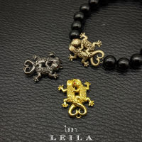 Leila Amulets พญาจิ้งจกคู่ มหาเสน่ห์มหาลาภ (พร้อมกำไลหินฟรีตามรูป)