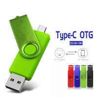 สำหรับ Android OTG 2 in 1 USB Flash Drives Type-C &amp; USB 2.0 128GB 64GB 32GB Pendrives ไดรฟ์ปากกา Cle สำหรับโทรศัพท์-ganekd