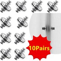 ☼✉ 10/5 Pairs Curtain Magnetic Button Nail Free Detachable Window Curtain Close Magnet Buckle Adjustment Curtain Clip Accessories