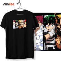 Infinitee My Hero Academia Mha Manga Anime Class 1A Shirt in Black Tshirt For Men Women Unisex Topsเสื้อยืด  1NCQ