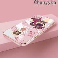 เคส Chenyyka สำหรับ Moto G9 Play G9 Plus เคสพลัง G9ลายการ์ตูนหมีสตรอเบอร์รี่ดีไซน์ใหม่ด้านข้างเคสโทรศัพท์ซิลิโคนฝาปิดเลนส์เต็มรูปแบบปกป้องกล่องกันกระแทกกล้อง Softcase