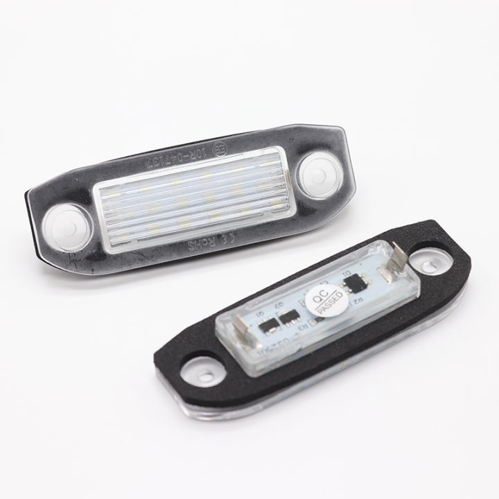 หลอดไฟป้ายทะเบียน-led-สีขาว2ชิ้นสำหรับ-volvo-s40-ii-2004-2012โคมไฟป้ายทะเบียน