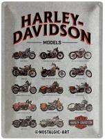 Nostalอสับ-Art Harley Davidson โมเดลโลหะ,ป้ายดีบุกหลากสี