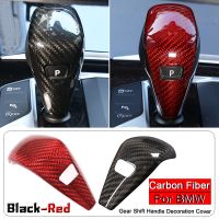 Interior Accessories Real Carbon Fiber Gear Shift Handle Sleeve Cover Trim For BMW 3 Series G20 G28 2020 Car Styling