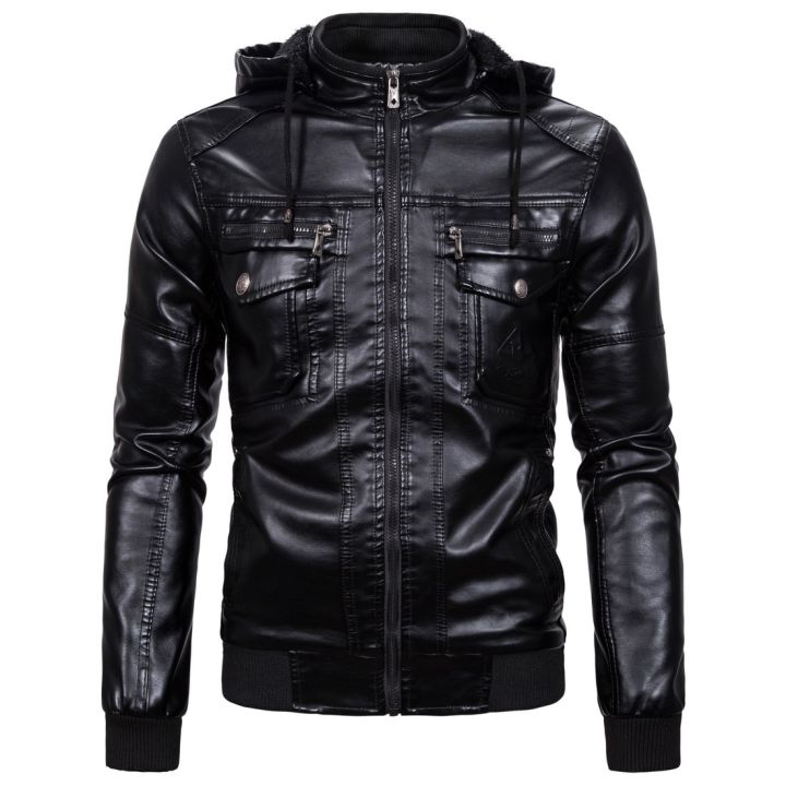 Tao Men's Leather jacket Clothing Fleece-lined Warm Design Leather ...