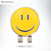 MOMANTON อุปกรณ์กอล์ฟที่ถอดออกได้สำหรับผู้ชายผู้หญิงยิ้มมาร์คเกอร์ลูกกอล์ฟอัลลอยด์คลิปหนีบหมวกกอล์ฟมาร์กเกอร์ลูกกอล์ฟคลิปหนีบหมวกกอล์ฟหนีบหมวก