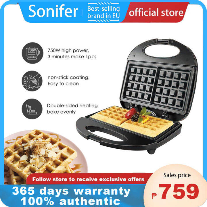 Sonifer Waffle Maker Machine For Waffles Hash Browns Or Any Breakfast Lunch And Snacks With 8248