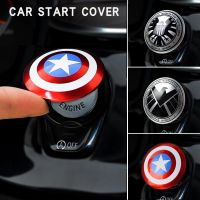 for Iron Man Car Interior Engine Ignition Start Stop Cover Decoration Sticker Accessories