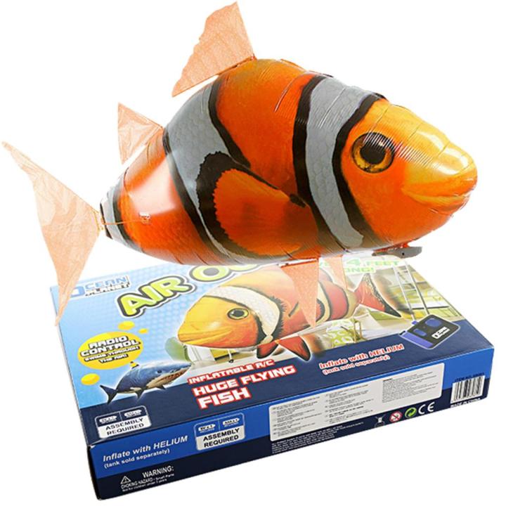 tronic-grocer-หุ่นยนต์ปลาการ์ตูนบอลลูนบังคับวิทยุ-สีส้มพาดขาว-flying-clownfish-balloon-radio-control-orange-stripe-white