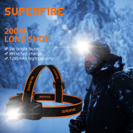 SupFire Đèn pha LED HL50 mini thể thao đèn pin phóng to đèn pin mạnh đèn thumbnail