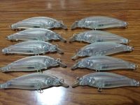 【cw】 10pcs Unpainted Crankbait Fishing Blank 3 1/3 Inch 3/16 lure JS 8087