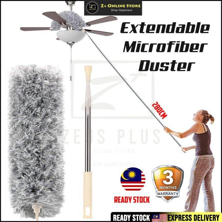 280cm Microfiber Fan Duster Extendable Expandable Bendable Head Feather ...