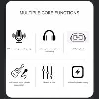 เครื่องผสมบลูทูธบอร์ดเครื่องมิกซ์เสียงมินิ5ช่อง Lossless สำหรับคาราโอเกะสำหรับการบันทึก