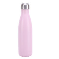 17OZ 500ml Powder Coated Double Wall Stainless Steel Vacuum Cola Shape Sport Water Bottle Scratch-Resistant Proof BPA Free