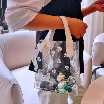 PVC Plastic Gift Bags Small Daisy Clear Plastic Tote Bag Transparent  Shopping Bags - China Tote Bags and Shopping Bag price