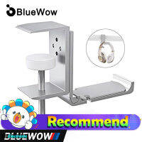 BlueWow XJL-DB02โต๊ะ Hook ที่แขวนหูฟังแขวนพับอะลูมินัมอัลลอยที่วางหูฟัง,Multi-Function หูฟังเกมที่ยึดแขวนพร้อมคลิปสายเคเบิล Organizer