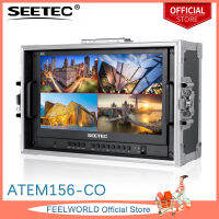 SEETEC มอนิเตอร์ ATEM156-CO 15.6นิ้วที่มีการออกอากาศสดจอภาพกำกับดูแลการถ่ายทอดด้วย HDMI 4จอแสดงผลแบบแยก Quad อินพุตเอาต์พุตสำหรับเครื่องผสมตัวสลับวิดีโอขนาดเล็ก ATEM Pro Studio การผลิตโทรทัศน์