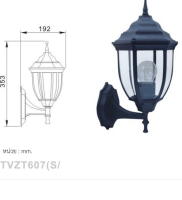 P&amp;P โคมไฟผนัง(กิ่ง) ทรงคลาสสิค รุ่น TVZT607 สีดำ