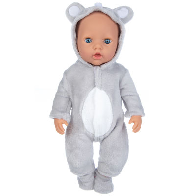 18 Inch 43CM Baby New Born Doll with Bald Head,include Pink Plush Unicorn Jumpsuits and Shoes , Gift for Girls Ages 3 and Up
