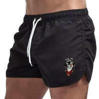 NEW Mens Casual Shorts Summer Loose Breathable Quick Dry Shorts Beach Hot Shorts Mens Solid Dog Printing Shorts Large Size