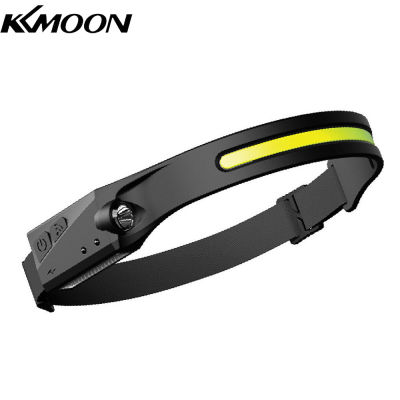 KKmoon USB Sensing ซังไฟหน้ากลางแจ้งขี่จักรยานแสง USB ชาร์จกลางคืนวิ่งไฟ LED แสงที่แข็งแกร่งโคมไฟหัว