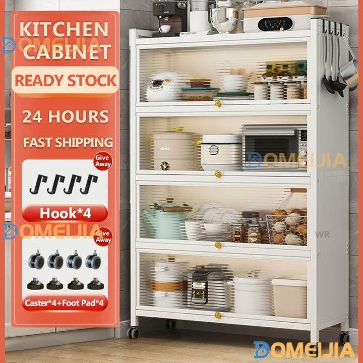 Ready stock！Multilayer cupboards/kitchen floortoceiling storage rack
