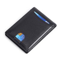 HOT★กระเป๋าสตางค์ใส่บัตรกัน RFID หนังแท้สำหรับผู้ชายเคสกระเป๋าเงินใส่บัตรหรูหรากระเป๋าเงินแบบบางใส่บัตรสำหรับผู้ชาย