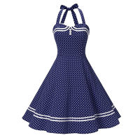 20212021 High Waist Womens Audrey Hepburn Dresses 50s 60s 40s Robe Vintage Retro Pin Up Swing Polka Dot Rockabilly Dress Sundress