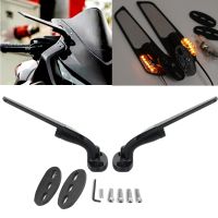 Modified Motorcycle 2PCS Rearview Mirrors Wind Wing Adjustable Rotating Side Mirrors For KAWASAKI NINJA 250 300 400 650 H2 H4 Mirrors