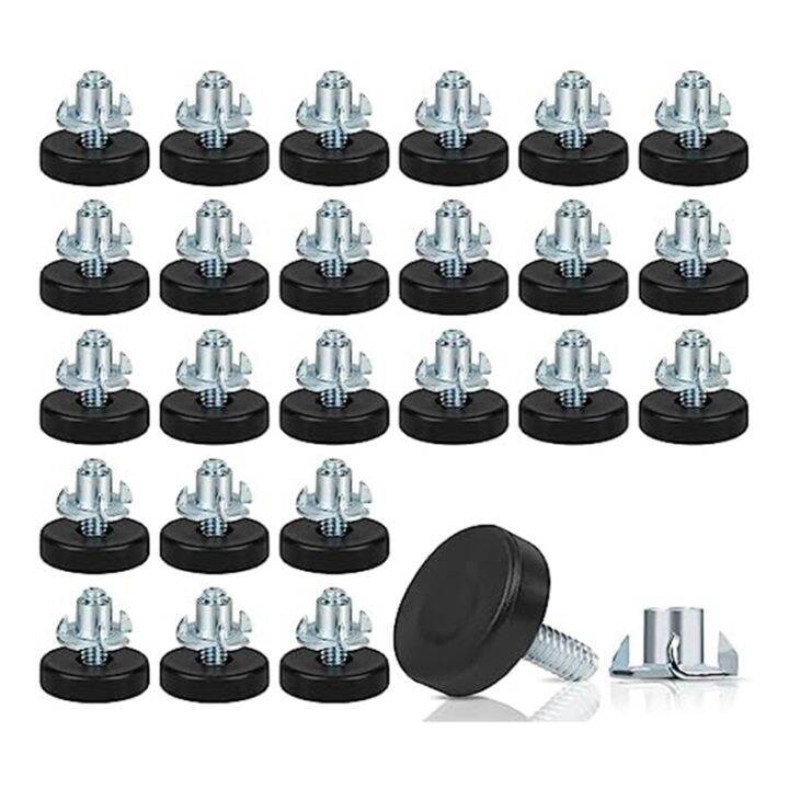 accessories-1-4inch-thread-furniture-feet-levelers-24pcs-adjustable-feet-levelers-on-furniture-glide-leveling-for-table-1-4inch-18