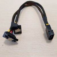 （A TOOT） PSU 4PIN Molex To90องศาลง15Pin SATACable สายไฟ18AWG สำหรับ HDD SSDDIY