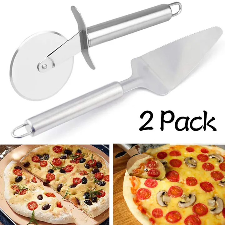 Pizza Cutter Wheel Kit Stainless Steel Pizza Roller Cutter with Shovel