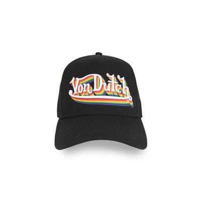 Von Dutch Rainbow Embroidered Logo Trucker Cap