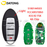 OCMN Datong World Car Remote Key สำหรับ Nisan Kicks Rogue Altima 2018 2019 2020 2021 KR5TXN3 S180144503 4A ชิป433FSK การ์ดเปลี่ยน Cnsm