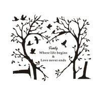 Greenbox สติ๊กเกอร์ติดผนังตกแต่ง Fantastic Aesthetic Love Tree Design Wall Decals ตกแต่งห้องนอน