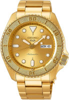 Seiko SRPE74 Seiko 5 Sports Mens Watch Gold-Tone 42.5mm Stainless Steel