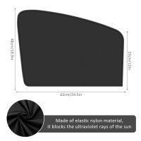 2ชิ้นที่บังแดดหน้าต่างรถความเป็นส่วนตัวป้องกันแดดระบายอากาศได้ผ้าม่านหน้าต่างแม่เหล็กสำหรับทารกนอนหลับอุปกรณ์ตกแต่งภายในรถยนต์ที่บังแดด ZYL3882
