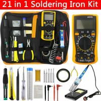 Adjustable Temperature 60W Soldering Iron Kit Electronics Welding Irons Tools